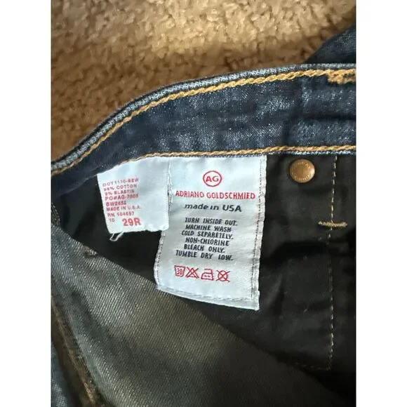 AG Adrianon Goldschmied The Stilt Size 29R Blue Jeans - Picture 4 of 8